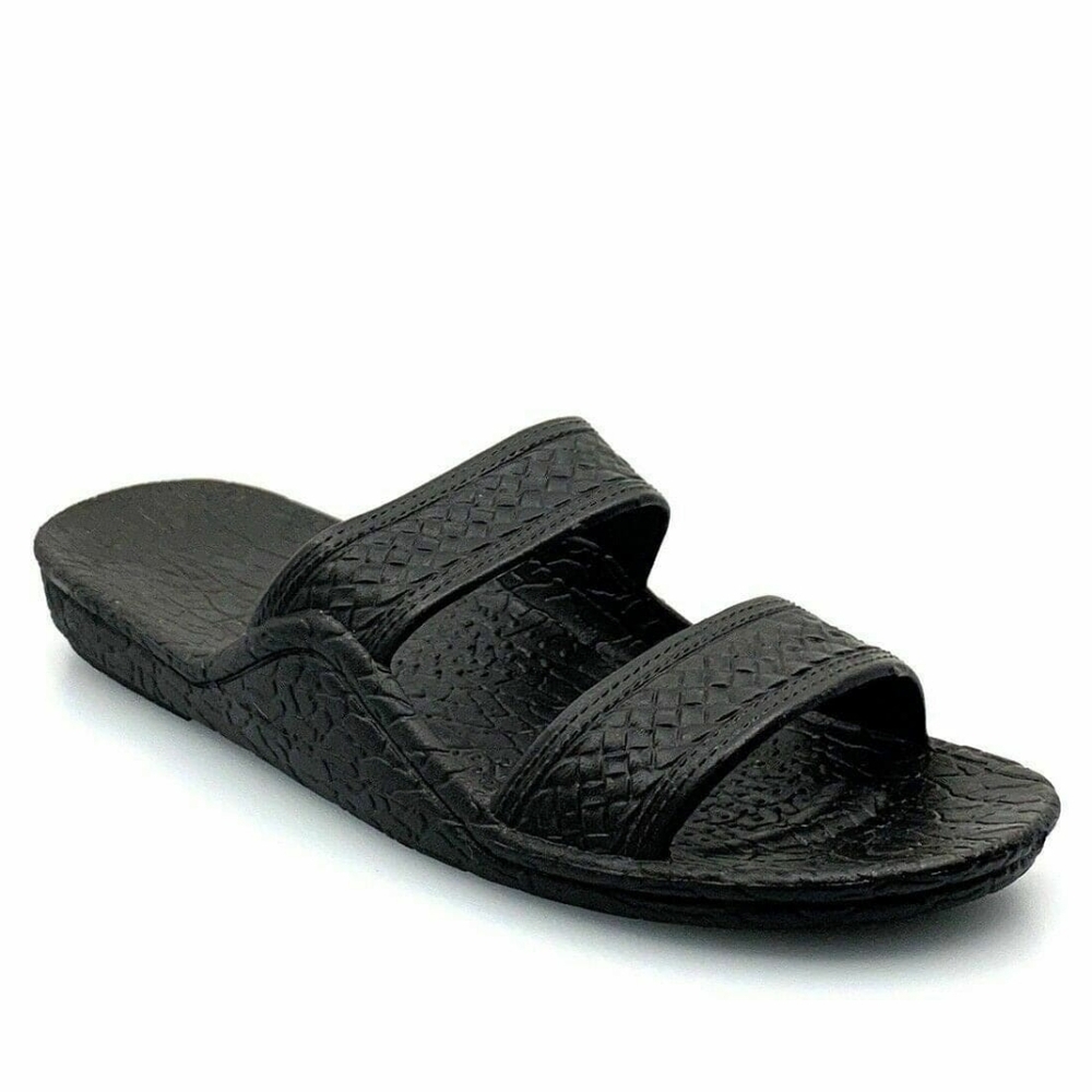 NWT Pali Hawaii Black Unisex Classic Jandals Sandals, Sz 10(M) 12(M) 13(M)